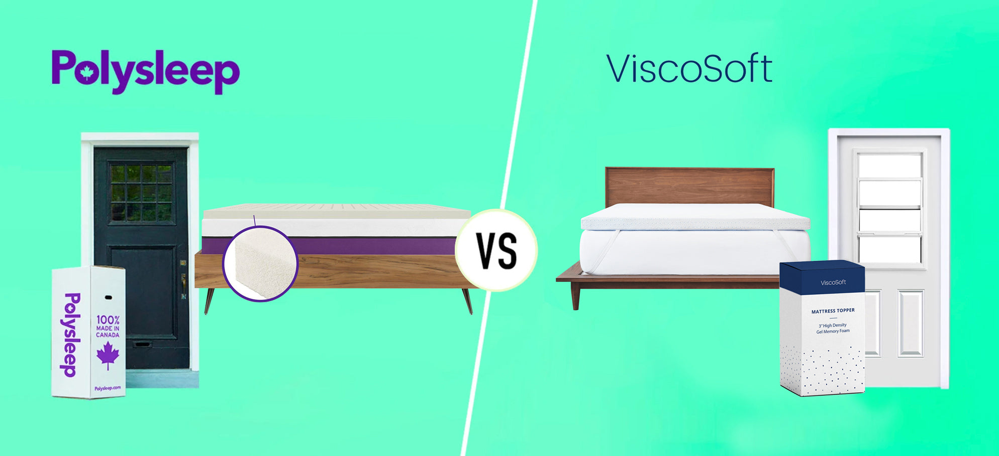 ViscoSoft Select High Density Mattress Topper vs Polysleep Antimicrobial Mattress Topper