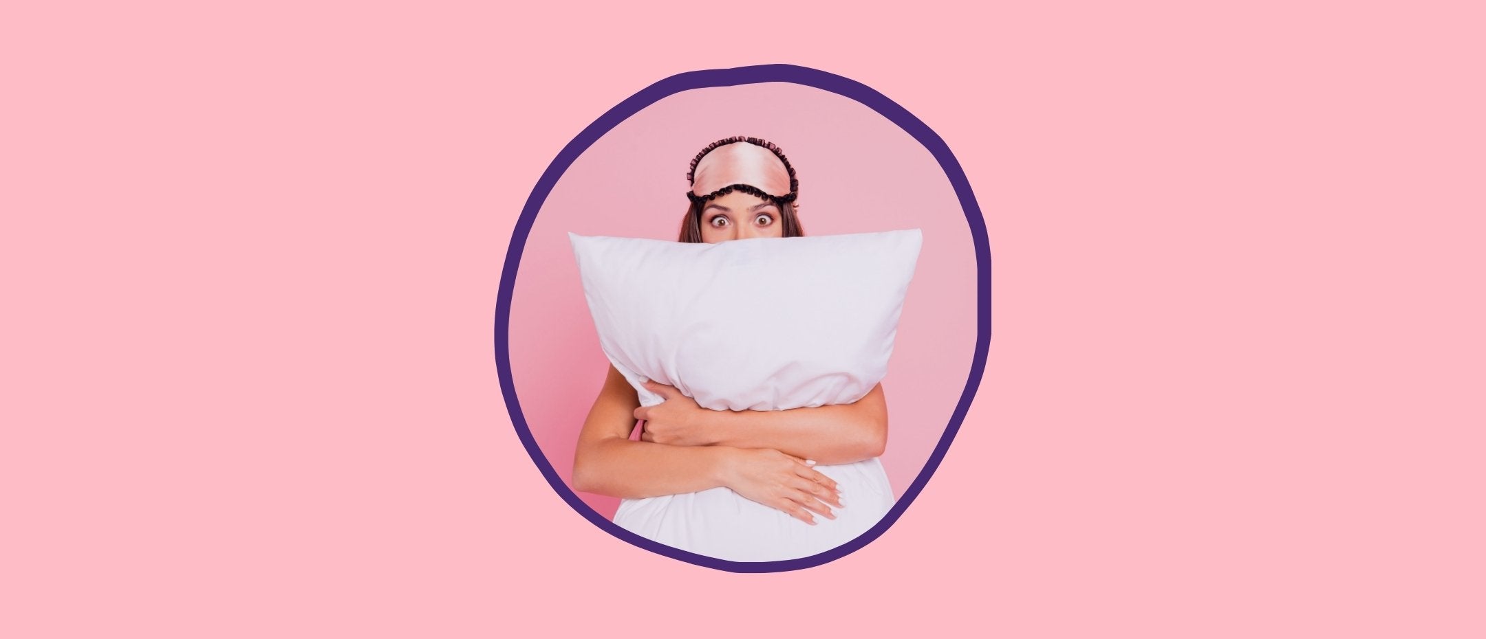 Woman hugging her firm pillow