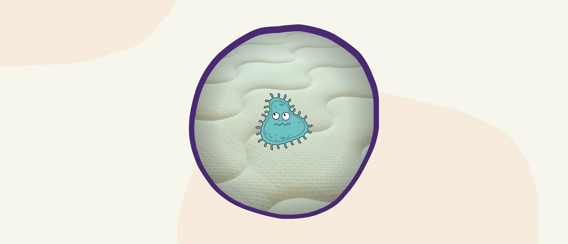 turquoise mold cartoon on the mattress