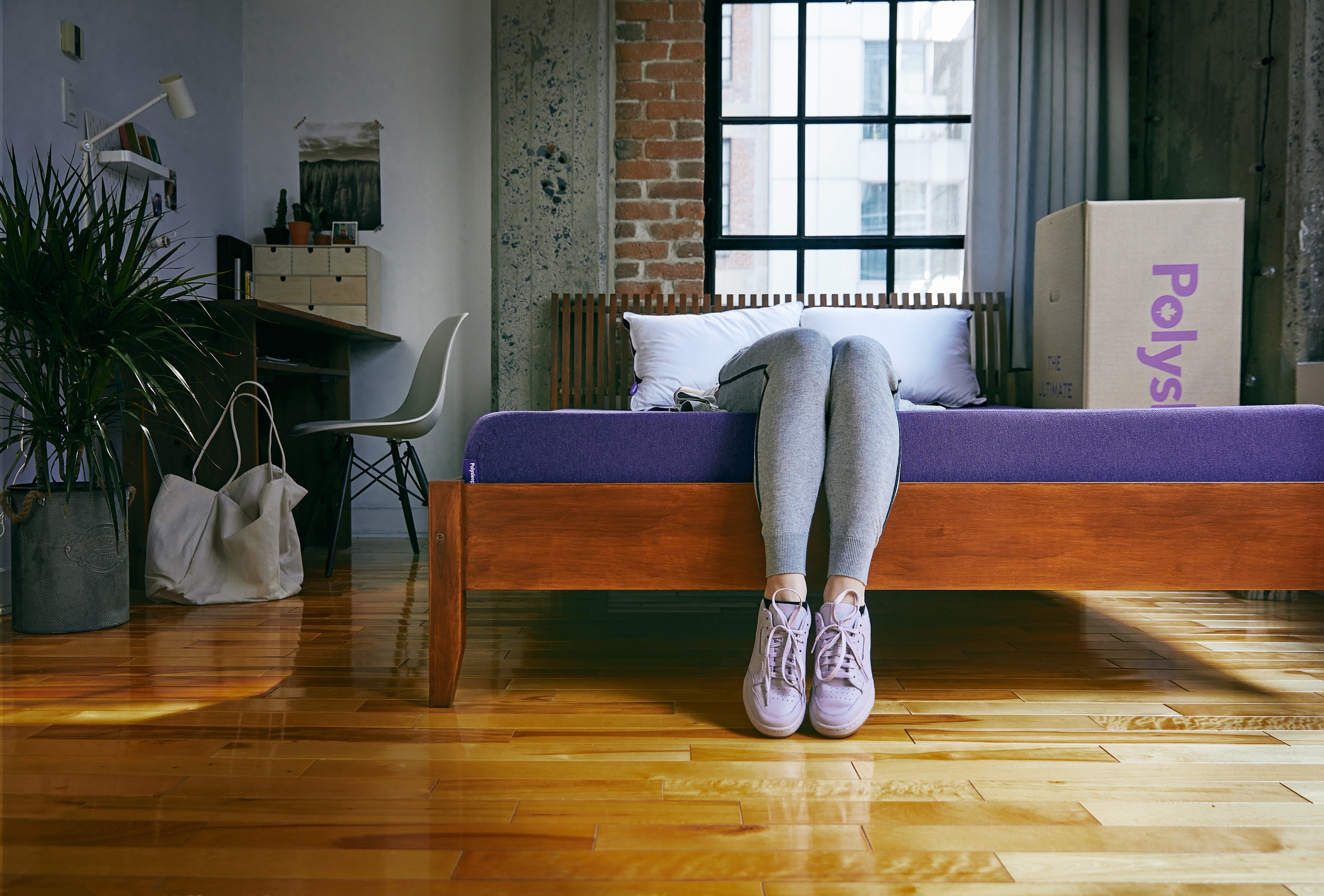 Person napping on a Polysleep mattress