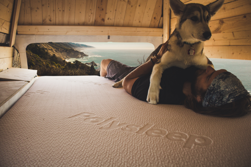 Patrick Vaillancourt with his dog